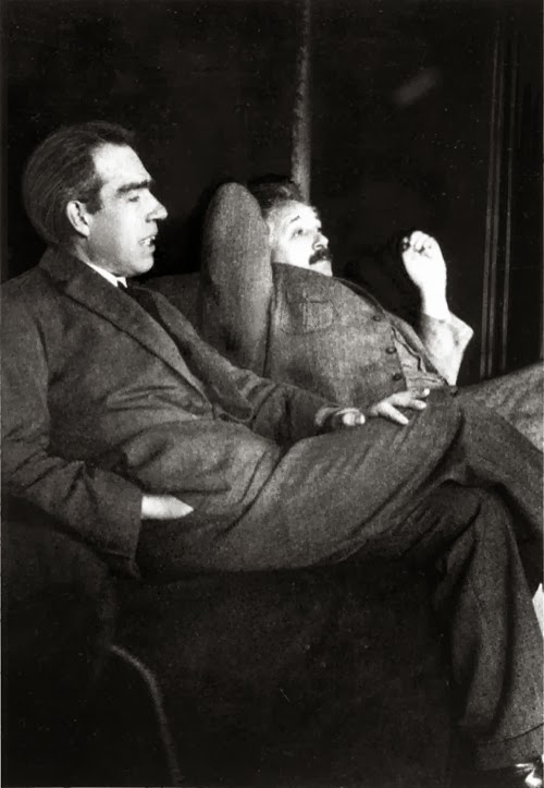 En 1925 con Niels Bohr