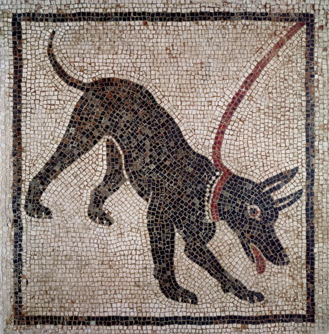 Mosaico de un perro