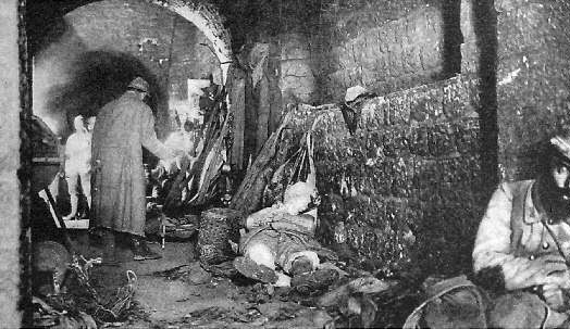 Interior del fuerte Vaux en 1916