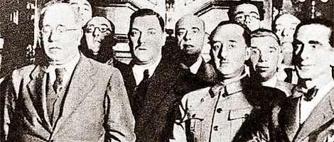 Azaña, Franco y Casares Quiroga, en 1932