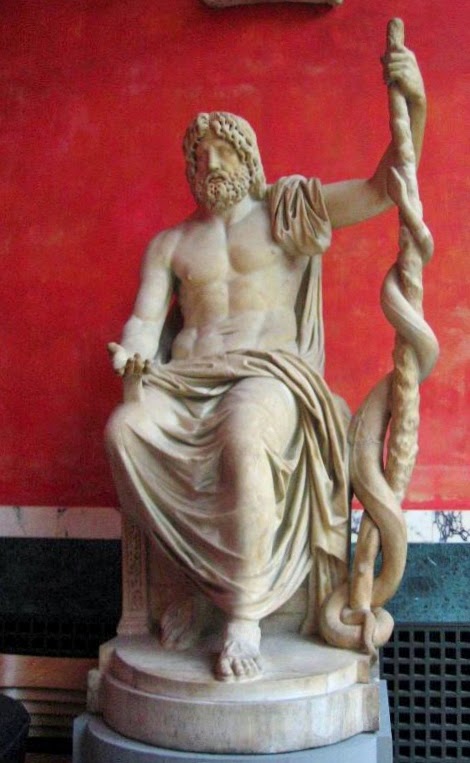 Esculapio, dios griego de la medicina