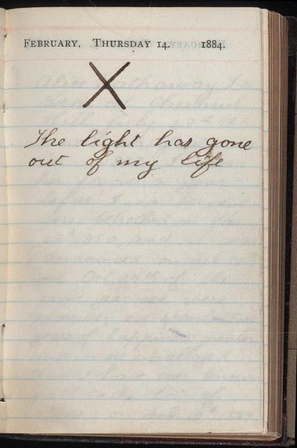 Diario de Roosevelt el día que su mujer y su madre fallecieron