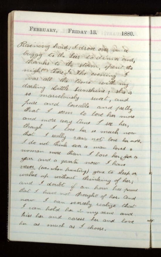 Diario de Roosevelt el día que su mujer aceptó casarse con él