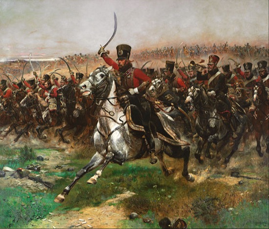Húsares franceses en la batalla de Friedland, 1807. Obra de Édouard Detaille