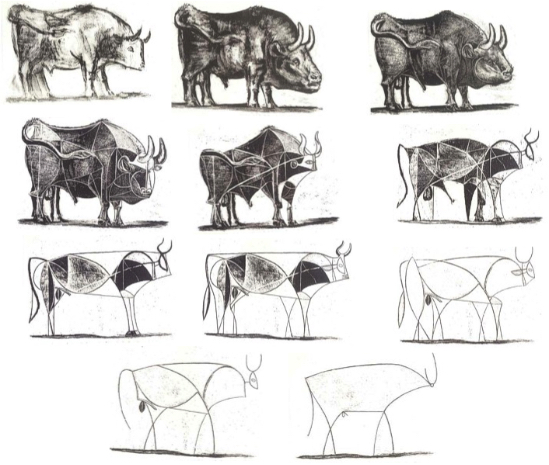Serie de destrucción del toro, por Picasso