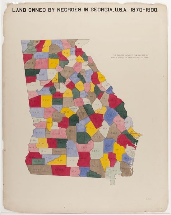 Terrenos propiedad de los negros en Georgia, 1870-1900