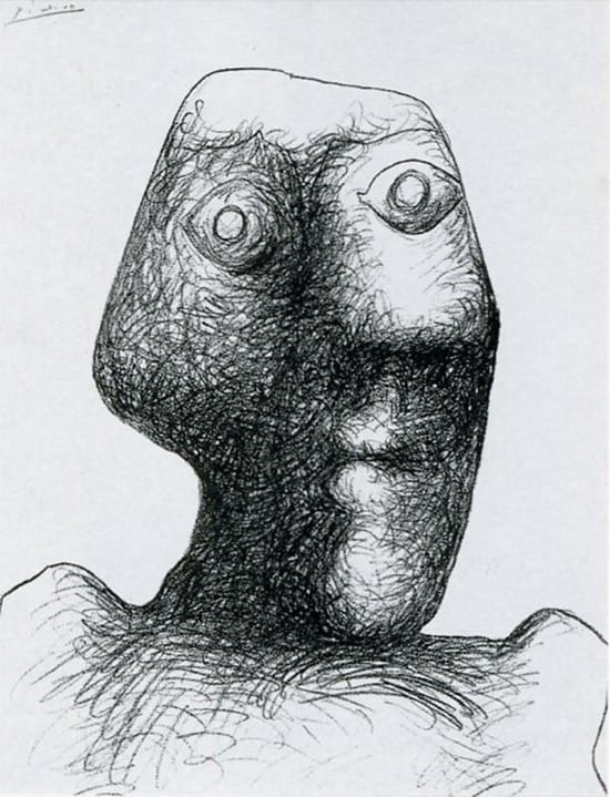 Autorretrato de Picasso el 3 julio de 1972, con 90 años