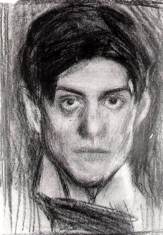 Autorretrato de Picasso en 1900, con 18 años