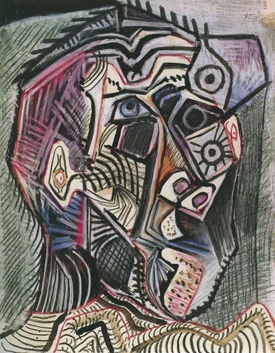 Autorretrato de Picasso en 1972, con 90 años (28 de junio)