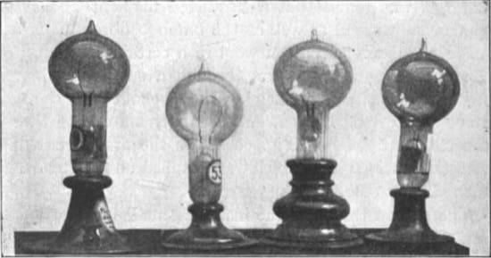 Bombillas de Edison, de los años 1880