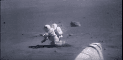 Caídas de astronautas en la Luna, imágenes cómicas pero científicas
