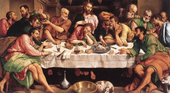 El error de la Última Cena y las naranjas -- Jacopo Bassano