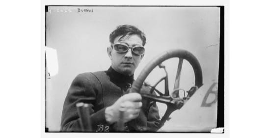Bob Burman, piloto de carreras. En torno a 1910.