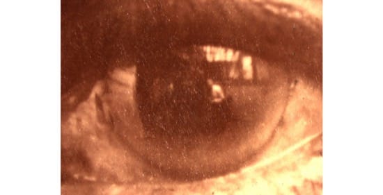 Foto del ojo del guerrero apache Jerónimo, en 1904. Foto de Gerhard Sisters