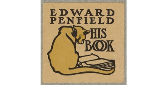 Ex libris diseñado pro Edward Penfield. Foto de principios del siglo XX