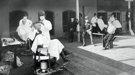 Cómo se luchó contra la gripe española - barbería