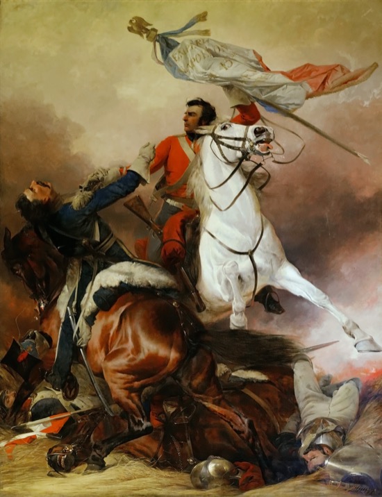 La lucha por la bandera, de Richard Ansdell (1847)