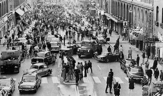 Cambio de circulación en Suecia en 1967