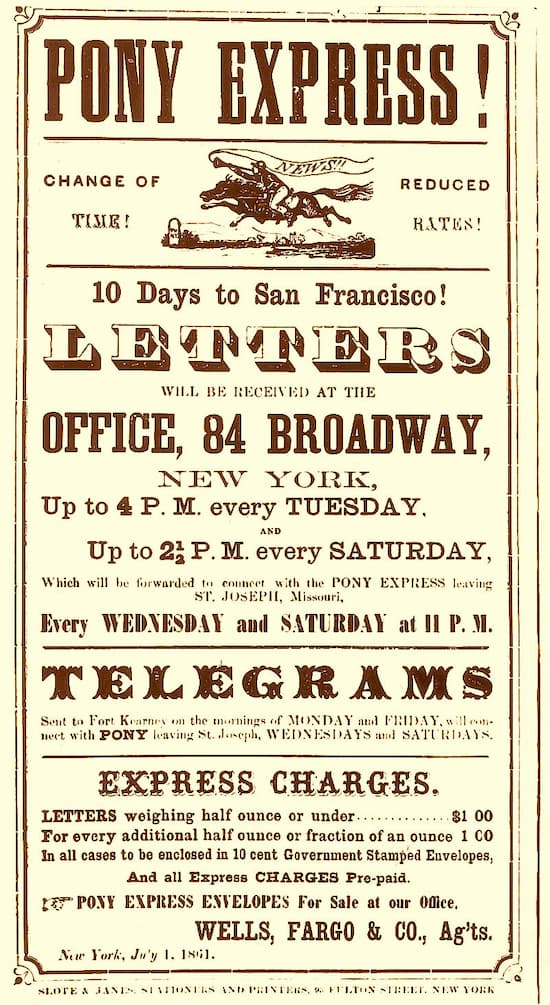 Póster del Pony Express